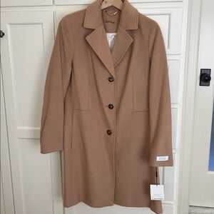 Calvin Klein Women's Wool Blend Single Breasted Coat NWT